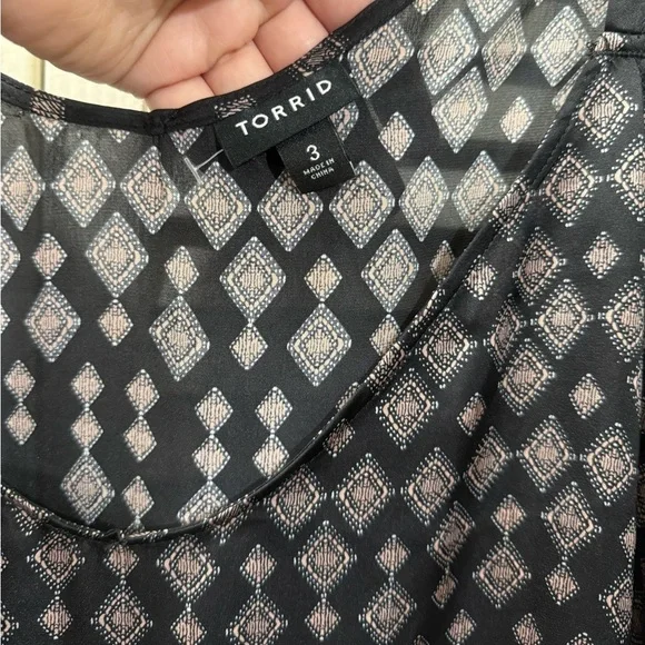 Torrid Sophie Black Straps Lounge V Neck Cami Camisole Tank Top Blouse - Picture 5 of 7